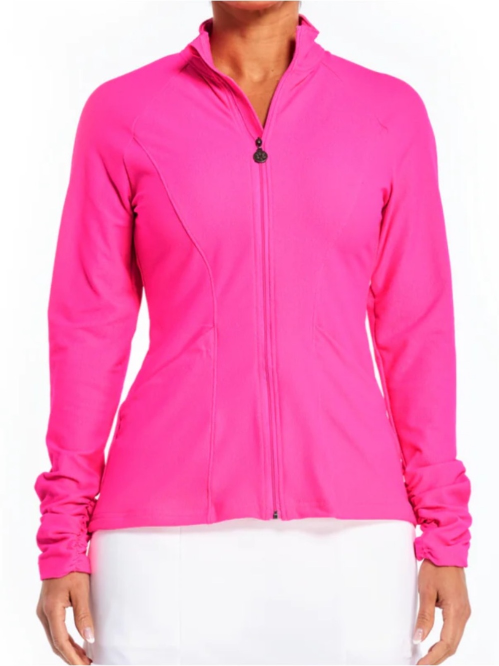 Tzu Tzu Hot Pink Zip-Front Women's Swim Jacket